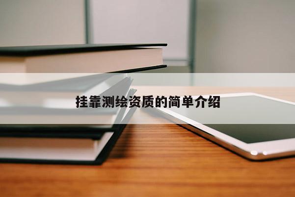 掛靠測繪資質(zhì)的簡單介紹