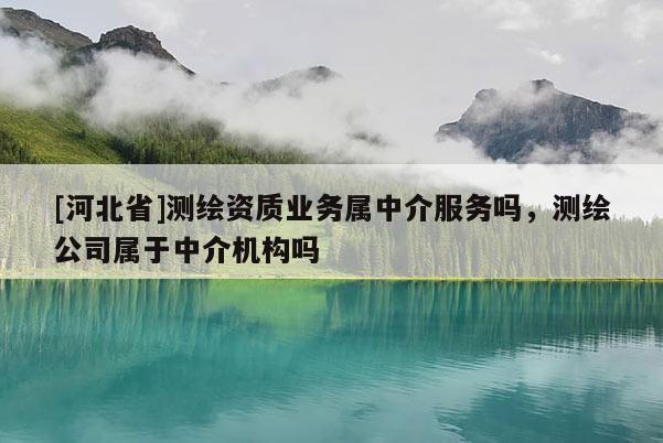 [河北省]測繪資質(zhì)業(yè)務(wù)屬中介服務(wù)嗎，測繪公司屬于中介機構(gòu)嗎