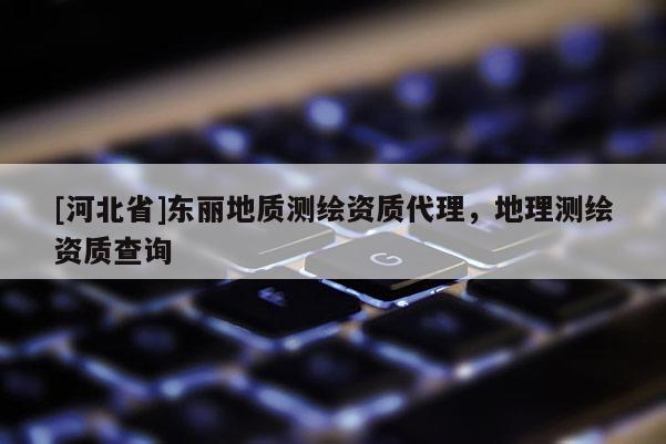 [河北省]東麗地質(zhì)測(cè)繪資質(zhì)代理，地理測(cè)繪資質(zhì)查詢